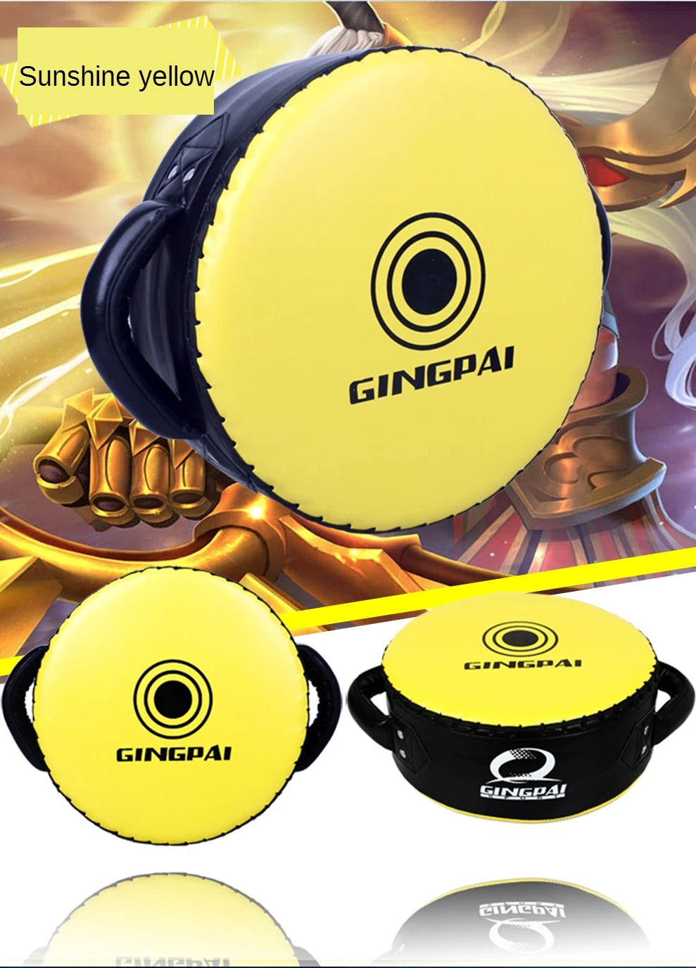 Premium High-Quality Boxing Target Shield – Large Round PU Focus Pad for Karate, Taekwondo, Kickboxing & Martial Arts Training – Hand & Foot Training Mat
