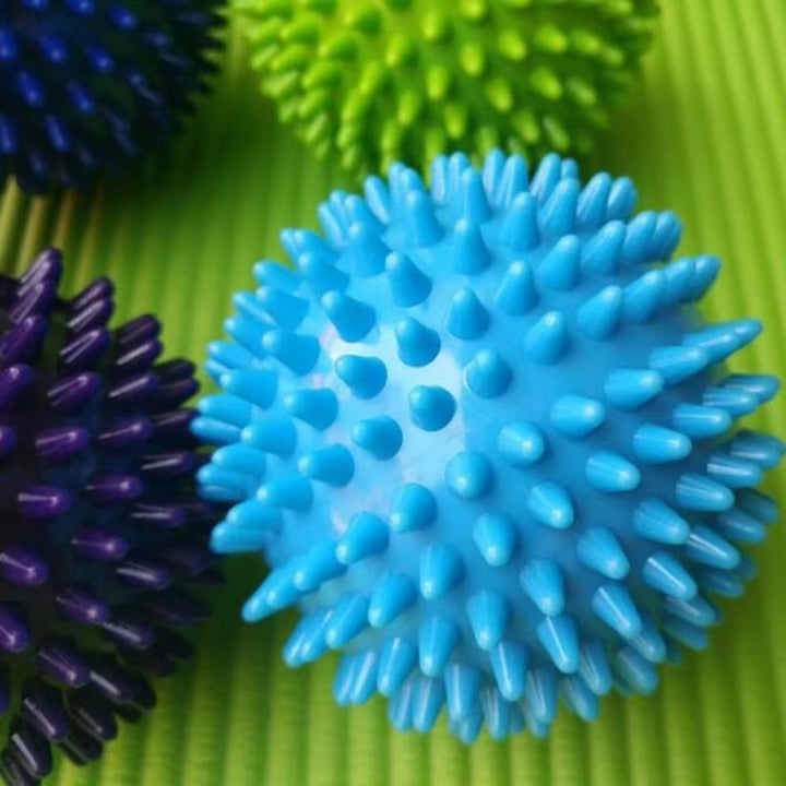 Premium Spiky Massage Ball for Myofascial Release, Deep Tissue Therapy, Stress Relief, and Muscle Soreness Relief - PVC Lacrosse Ball for Feet, Hands, Back, and Whole Body Massage