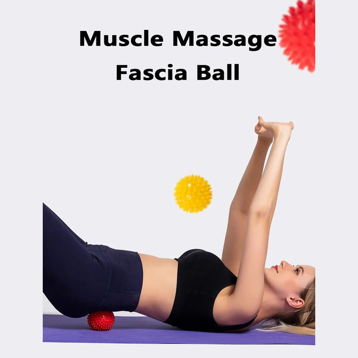 Premium PVC Spiky Massage Ball for Trigger Point Therapy, Pain Relief, and Plantar Fasciitis Treatment, 6cm Hedgehog Massage Ball for Foot & Hand Muscle Recovery