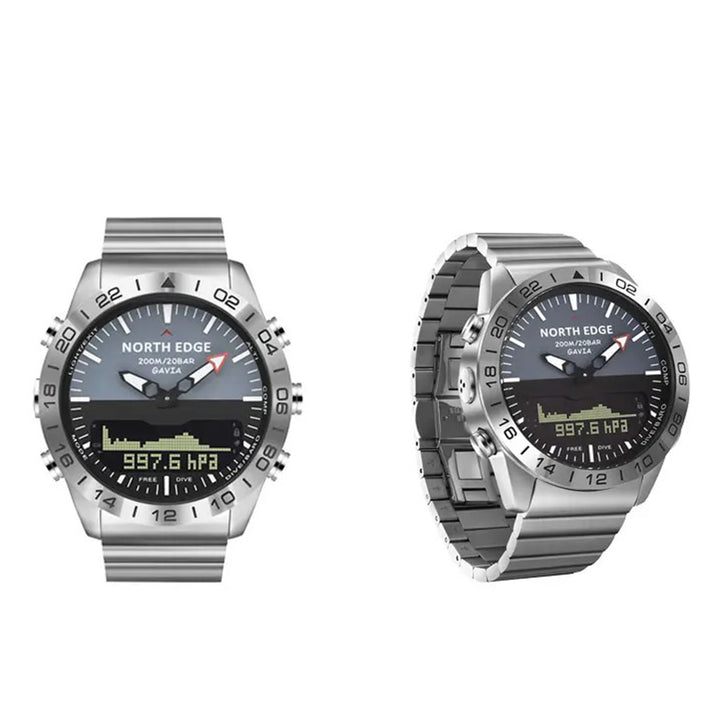 Premium Military Dive Watch for Men – 200M Waterproof, Altimeter, Compass, Barometer, Digital Clock, Thermometer, Pedometer, Stopwatch, Countdown Timer, EL Backlight