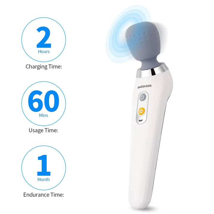 Premium USB Handheld Electric Massager – High Frequency Vibration Wand for Neck, Back, and Muscle Pain Relief, Deep Tissue Massage Machine with 5 Modes, Cordless Design, and Therapeutic Relief