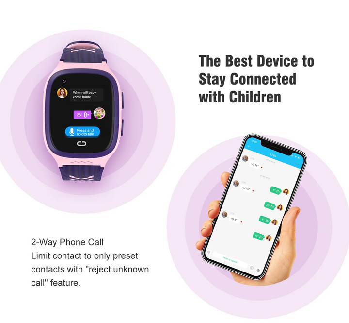 Premium Kids 4G Smart Watch - GPS Tracker, Video Calls, SOS, Waterproof, Camera, Location Monitor
