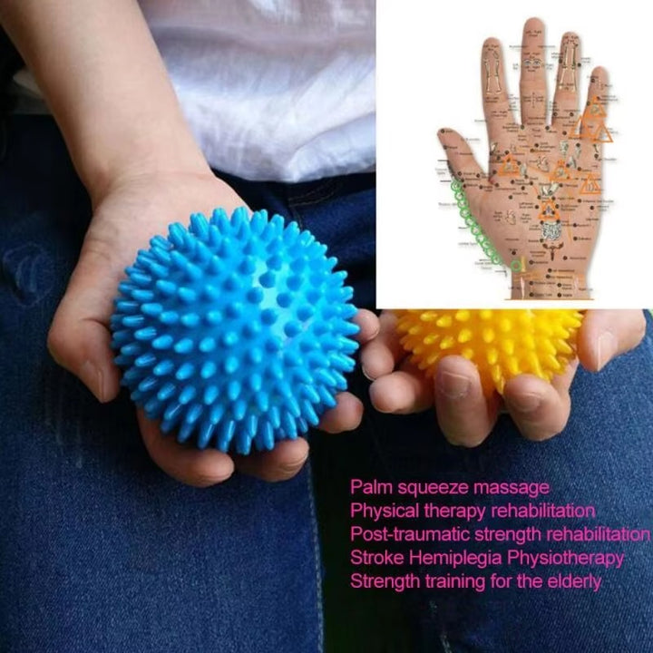 Premium Spiky Massage Ball for Myofascial Release, Deep Tissue Therapy, Stress Relief, and Muscle Soreness Relief - PVC Lacrosse Ball for Feet, Hands, Back, and Whole Body Massage