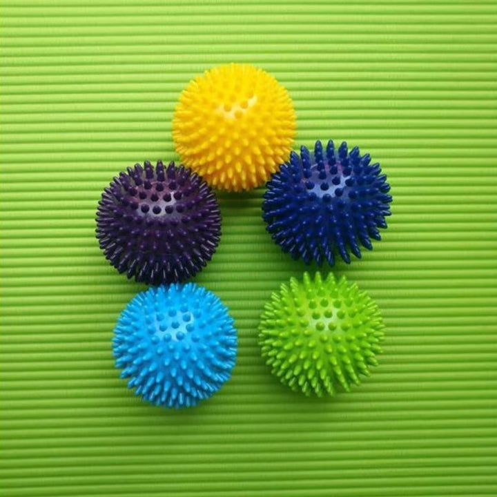 Premium Spiky Massage Ball for Myofascial Release, Deep Tissue Therapy, Stress Relief, and Muscle Soreness Relief - PVC Lacrosse Ball for Feet, Hands, Back, and Whole Body Massage
