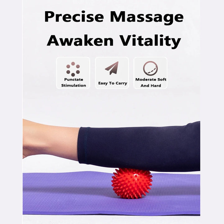 Premium PVC Spiky Massage Ball for Trigger Point Therapy, Pain Relief, and Plantar Fasciitis Treatment, 6cm Hedgehog Massage Ball for Foot & Hand Muscle Recovery