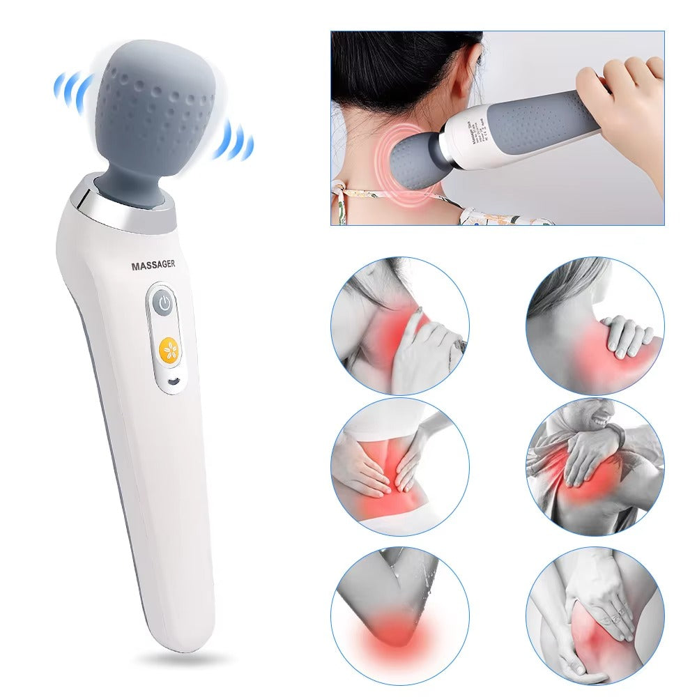 Premium USB Handheld Electric Massager – High Frequency Vibration Wand for Neck, Back, and Muscle Pain Relief, Deep Tissue Massage Machine with 5 Modes, Cordless Design, and Therapeutic Relief