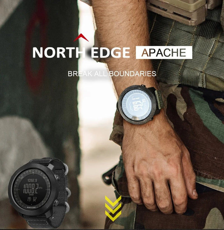 Premium Dive Smart Watch for Men – 50M Waterproof, Altimeter, Barometer, Compass, Diving Log, Free Diving Mode, Step Counter, Stopwatch, Air Pressure, CR2450 Battery