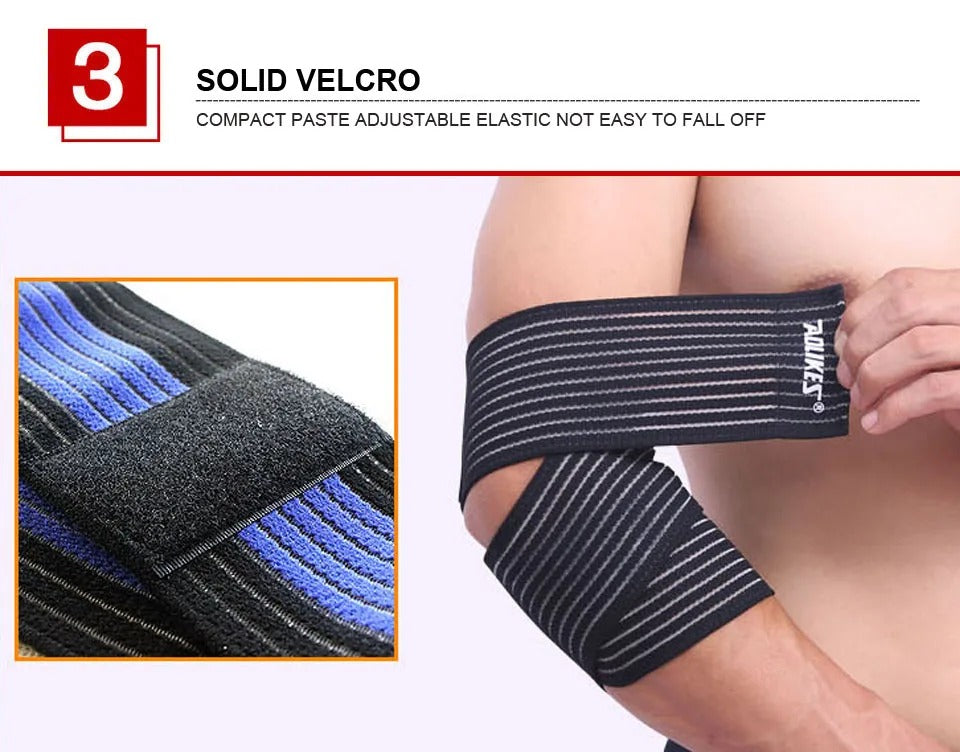 Premium Elbow Strap Bandage for Weightlifting & Fitness – 100cm Long Breathable Support Brace for Gym, Bench Press, Sports Injury Protection