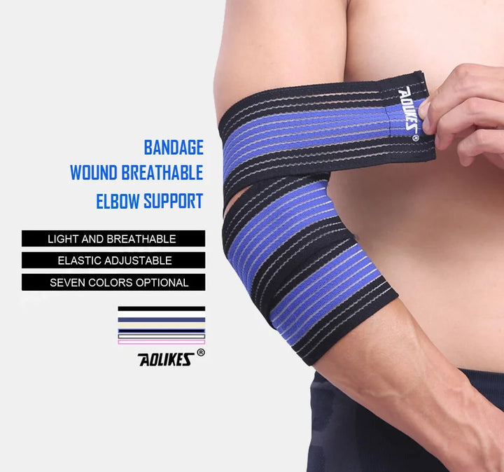 Premium Elbow Strap Bandage for Weightlifting & Fitness – 100cm Long Breathable Support Brace for Gym, Bench Press, Sports Injury Protection