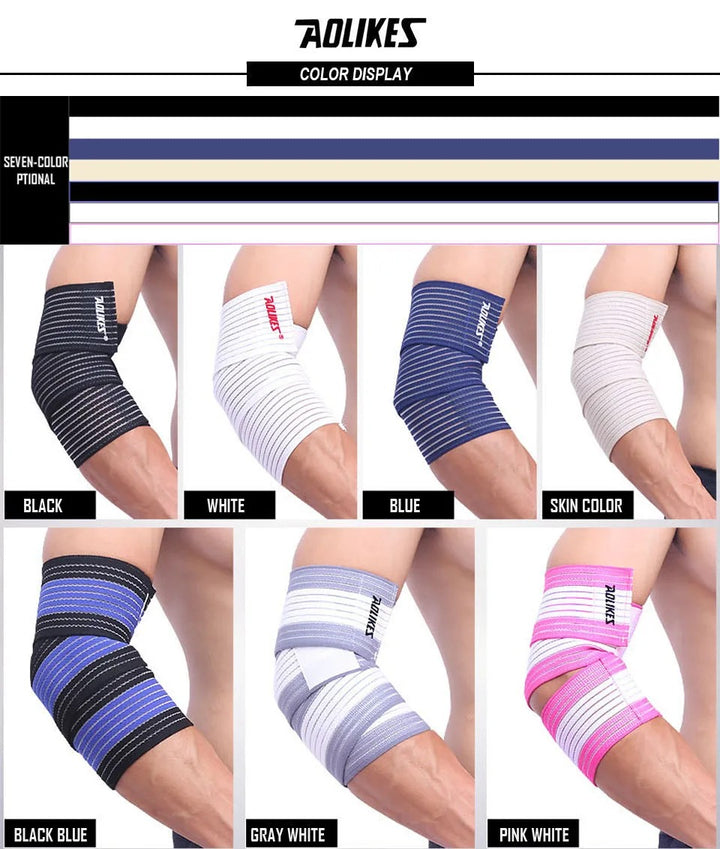 Premium Elbow Strap Bandage for Weightlifting & Fitness – 100cm Long Breathable Support Brace for Gym, Bench Press, Sports Injury Protection