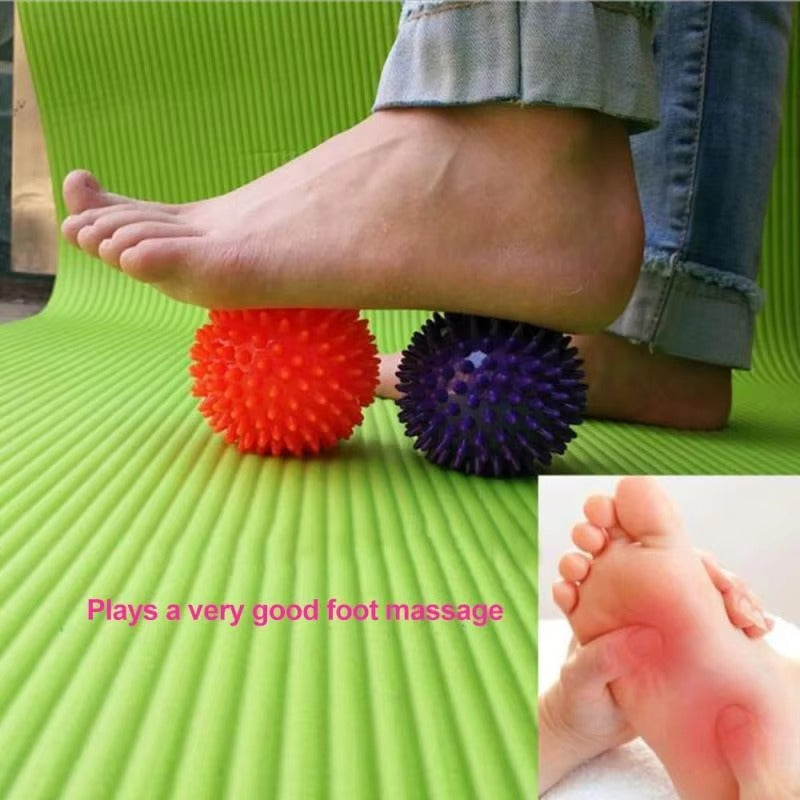 Premium Spiky Massage Ball for Myofascial Release, Deep Tissue Therapy, Stress Relief, and Muscle Soreness Relief - PVC Lacrosse Ball for Feet, Hands, Back, and Whole Body Massage