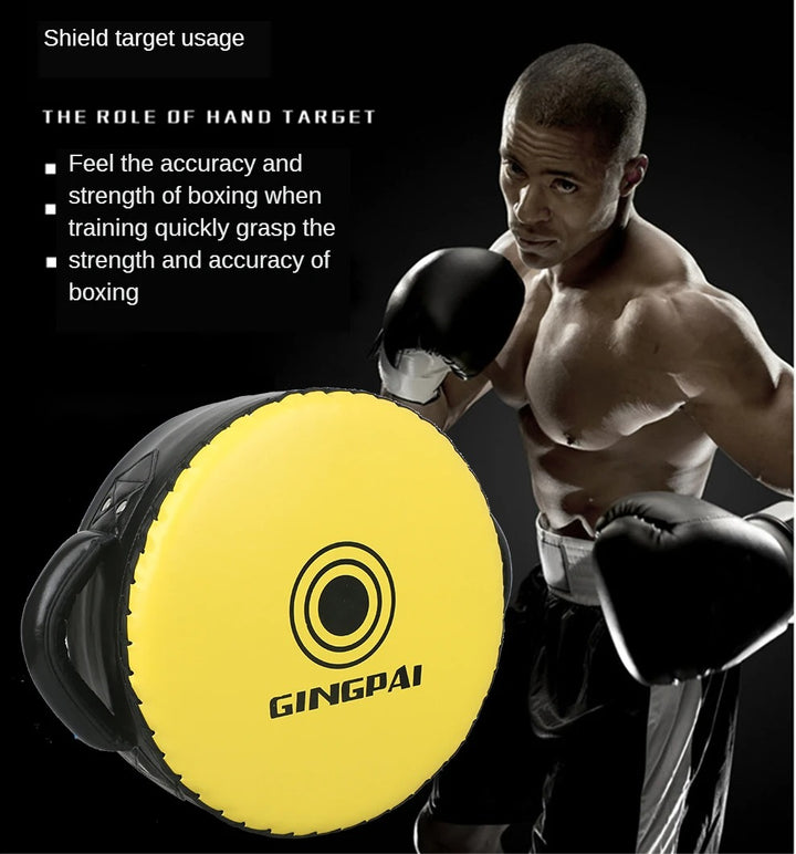 Premium High-Quality Boxing Target Shield – Large Round PU Focus Pad for Karate, Taekwondo, Kickboxing & Martial Arts Training – Hand & Foot Training Mat