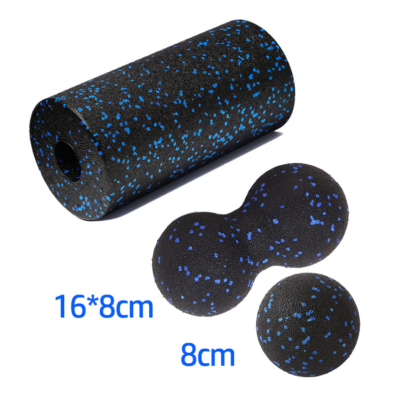 Premium EPP Fascia Massage Foam Rollers & Fitness Balls Set for Deep Tissue, Trigger Point Relief, Muscle Recovery, Yoga Column, and Core Strengthening, High-Density Lacrosse Balls for Back, Neck & Leg Soreness