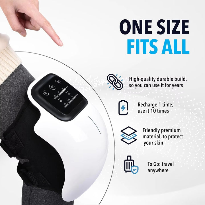 Premium Infrared Knee Massager – Pain Relief Device with Heat and Vibration Therapy for Swelling, Stiff Joints, Ligament