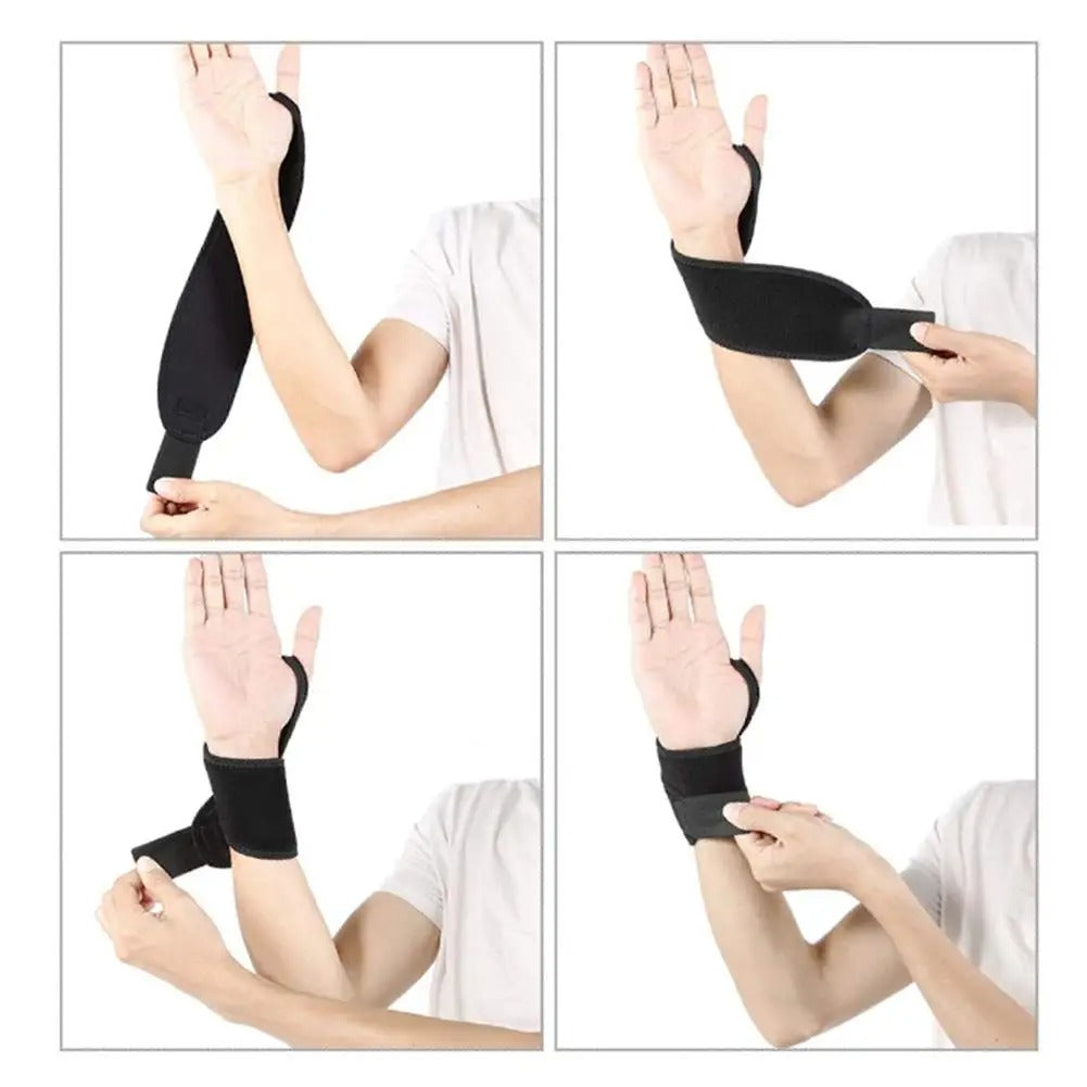 Premium Sports Wrist Support – Neoprene Elastic Bandage for Basketball, Fitness & Hand Palm Protection, Adjustable Winding Wristband, Thumb Fixing, Sweat-Absorbent, Comfortable Design