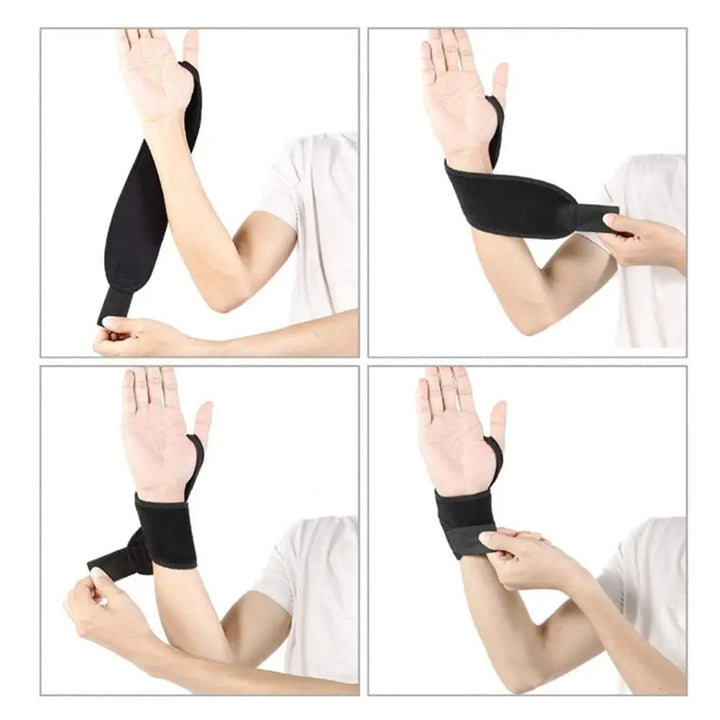 Premium Sports Wrist Support – Neoprene Elastic Bandage for Basketball, Fitness & Hand Palm Protection, Adjustable Winding Wristband, Thumb Fixing, Sweat-Absorbent, Comfortable Design