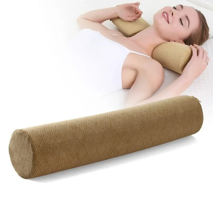 Premium Memory Foam Roll Pillow – Therapeutic Neck, Knee, & Leg Support – Cylinder Bolster for Sleeping, Back & Side Sleepers – Pain Relief, Spinal Alignment, Removable Cooling Cover – Ergonomic & Durable