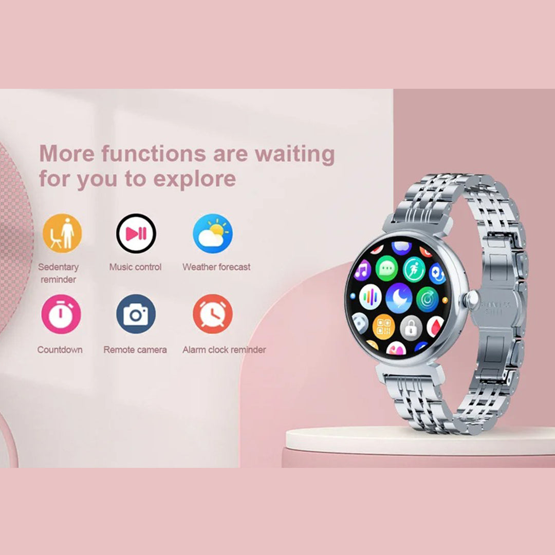 Premium Luxury Women's Smartwatch – Heart Rate, Blood Oxygen, Sleep Monitoring, Bluetooth Call, Diamond Bracelet, 1.32" HD Display, IP67 Waterproof, Fitness Tracker, Multi-Sport Modes