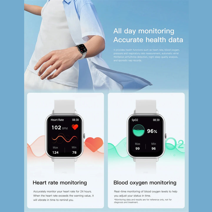 Premium Smartwatch for Women – Custom Dial, Bluetooth Calling, Music Control, IP67 Waterproof, Fitness Tracker, Heart Rate & Blood Pressure Monitor, Compatible with iOS & Android