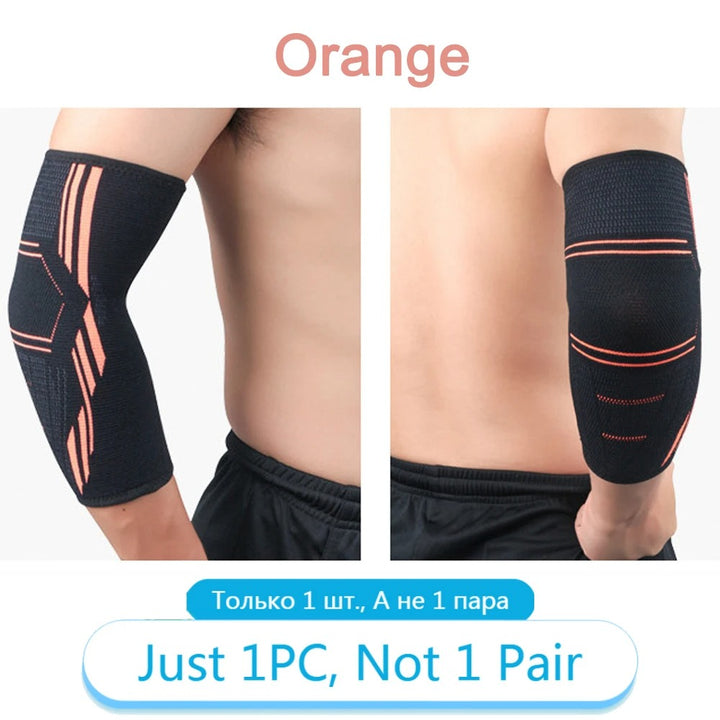 Premium Elbow Support Brace for Sports, Tennis, Golf & Basketball - Elastic Compression Sleeve, Anti-Slip Design for Elbow Pain Relief, Arthritis & Tendonitis Protection, Unisex, 1PC