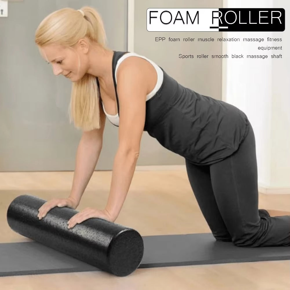 Premium High-Density Foam Roller for Back Stretching, Yoga, Pilates & Muscle Recovery, Firm Full-Body Athletic Massage Tool for Post-Workout Flexibility, Deep Tissue Therapy, 36x6 inch