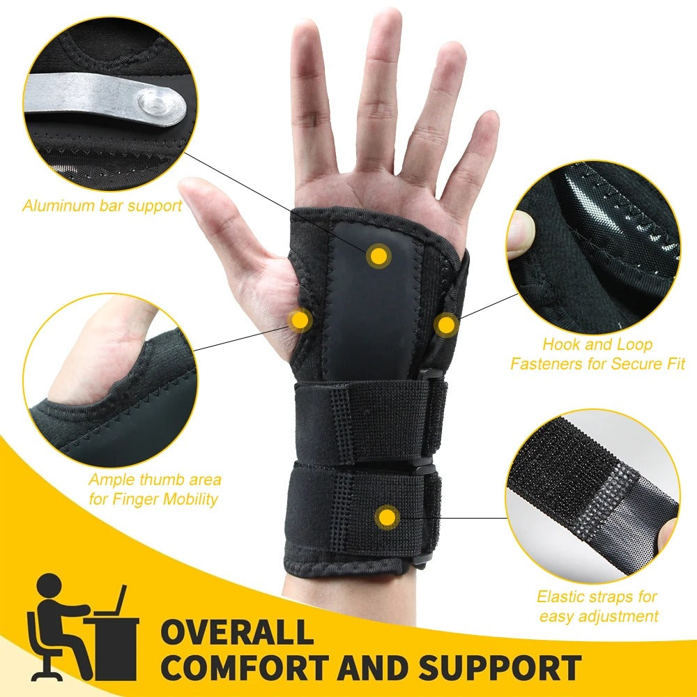 Premium Thumb Brace Guard – Adjustable Support Gloves for Thumb & Wrist Pain Relief, Soft Breathable Half Finger Boxing Gloves for Comfort & Stability