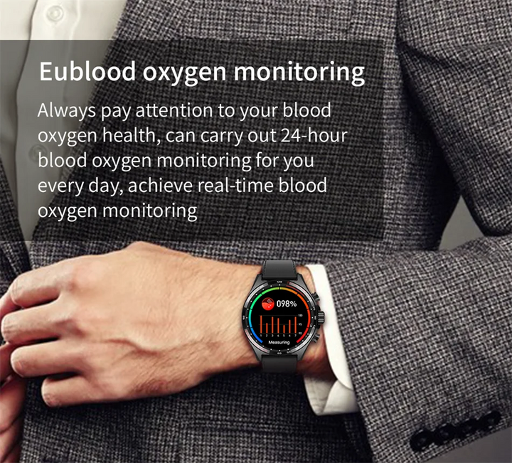 Premium Outdoor Sports GPS Smart Watch for Men – Bluetooth Call, HD AMOLED Screen, Health Monitoring, Compass, IP68 Waterproof, Multi-Sport Mode, Sleep & Blood Oxygen Monitoring, Music Control