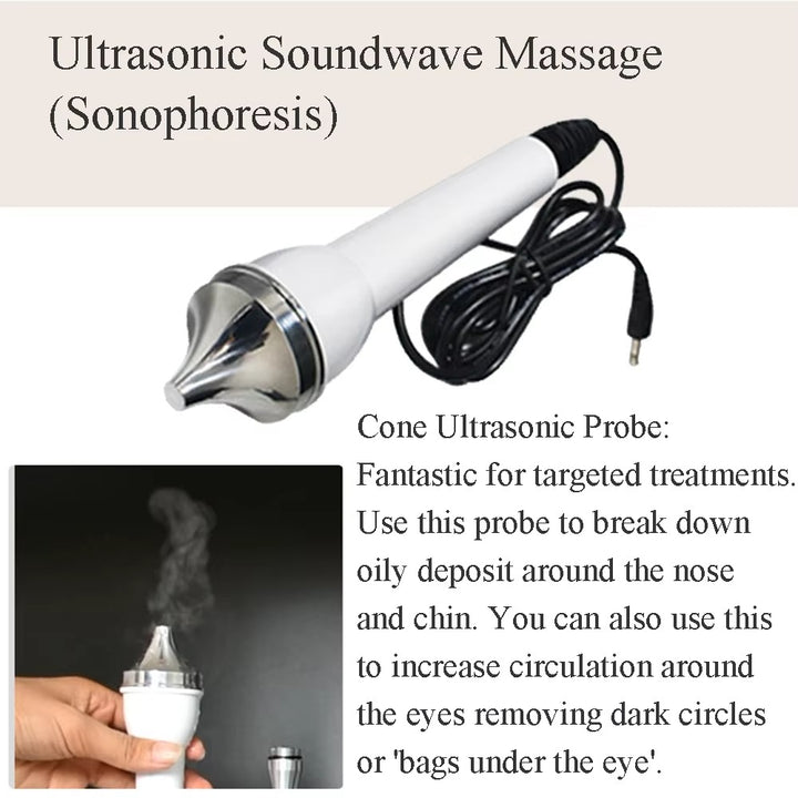 Premium Ultrasound Beauty Machine – High Frequency Face and Eye Massager for Skin Care, Facial Lifting, and SPA-Grade Ultrasonic Cleansing Device