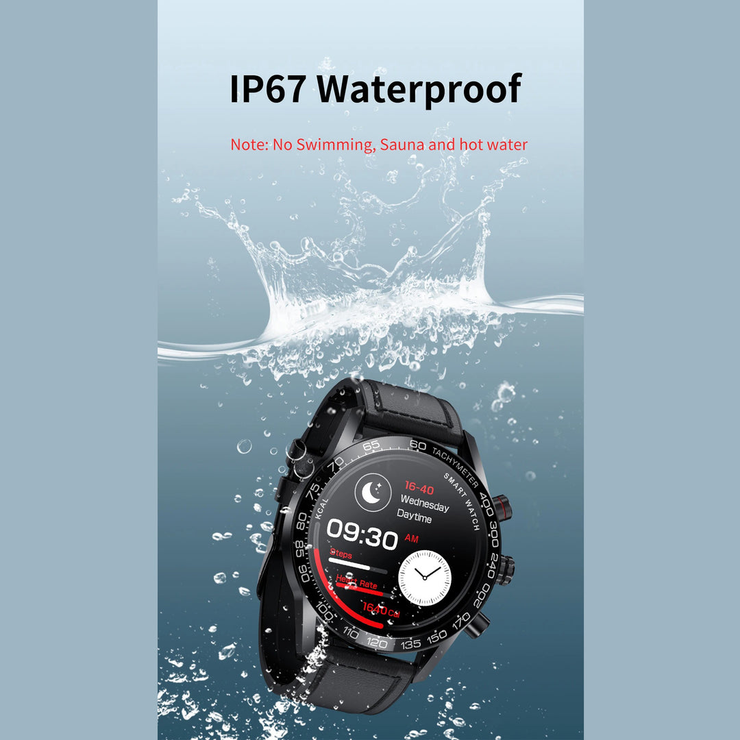 Premium Smartwatch for Men – ECG + PPG, Bluetooth Call, AMOLED Full Touch, NFC, Sports Mode, Waterproof, Heart Rate, Blood Pressure, Sleep Monitoring, Compatible with Android & iOS