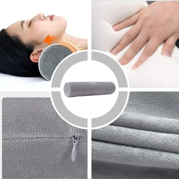 Premium Memory Foam Roll Pillow – Therapeutic Neck, Knee, & Leg Support – Cylinder Bolster for Sleeping, Back & Side Sleepers – Pain Relief, Spinal Alignment, Removable Cooling Cover – Ergonomic & Durable