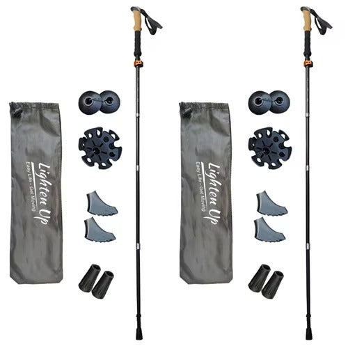 Premium Ultralight Folding Trekking Pole – Adjustable Telescopic Walking Stick, Aviation-Grade Aluminum Alloy, EVA Anti-Slip Handle, Portable for Hiking, Camping, and Outdoor Adventures