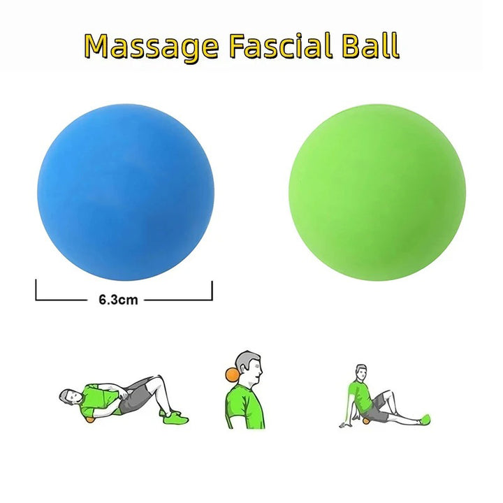 Premium Rubber Massage Ball for Muscle Relaxation, Pain Relief, and Trigger Point Therapy – Lacrosse Fascia Ball for Yoga, Fitness, Physiotherapy & Stress Relief