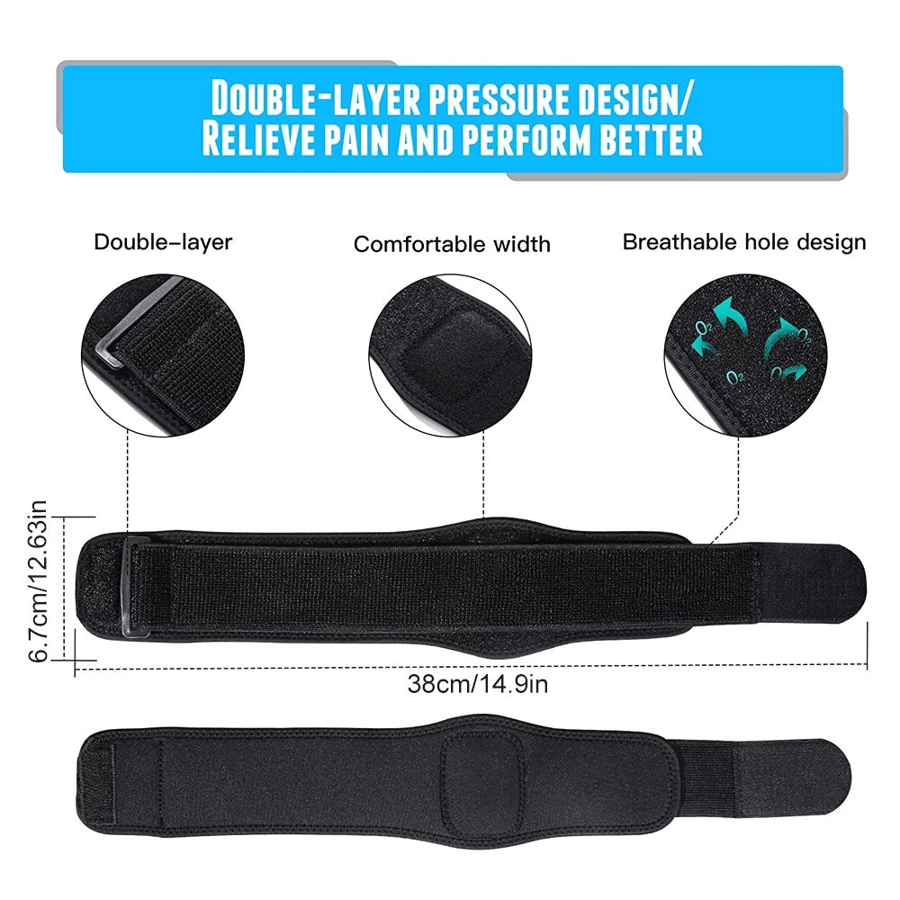 Premium Tennis Elbow Support Brace for Golfers, Epicondylitis Relief, Gym & Sport Protector, Adjustable Clasp for Badminton, Basketball, and Sports Injuries – 1PC