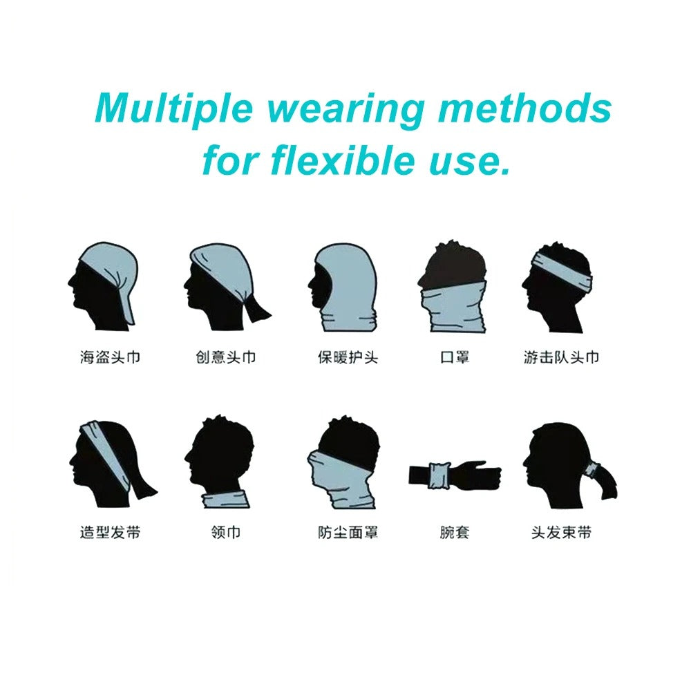 Premium Breathable Ear Hanging Mask – Ice Silk Cycling Face Cover, Triangle Headscarf, Nylon Cool Material for Outdoor Sports and Riding Protection