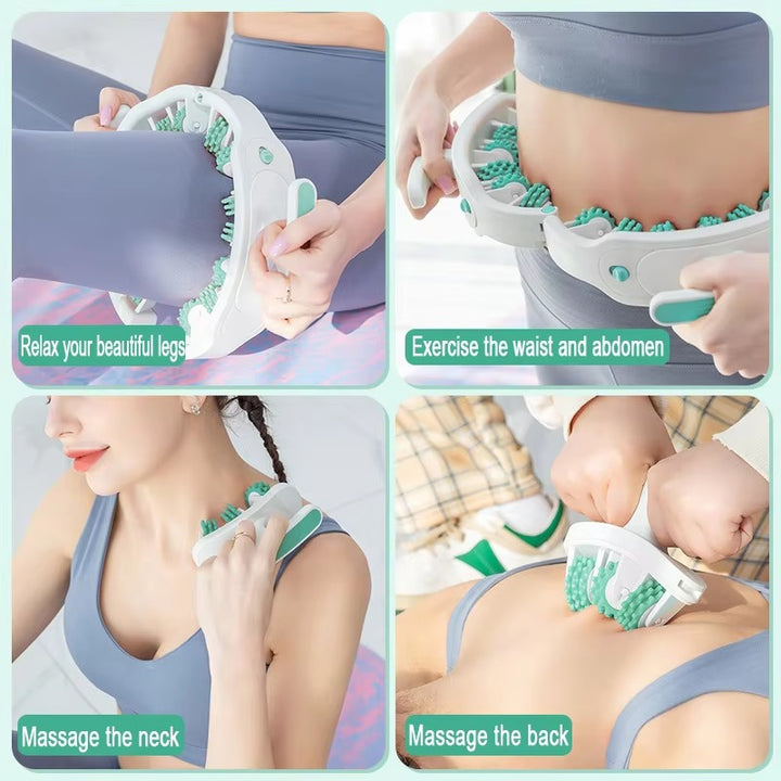Premium Cellulite Massager, Manual Muscle Roller for Leg, Neck, Arm, Foot, Pelvic Floor Muscle Trainer, Non-Slip Handle, Ergonomic, High-Density PP, Portable and Comfortable