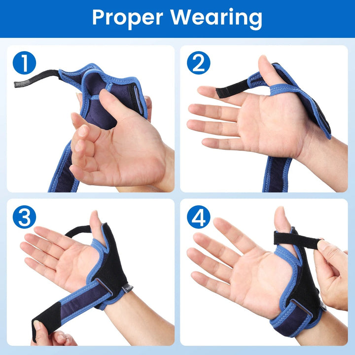 Premium Waterproof Silicone Thumb Brace for Tendonitis, Arthritis & Trigger Finger Pain Relief – Semi-Rigid Splint with Comfortable, Skin-Friendly Thumb Compression Sleeve, Fits Both Hands
