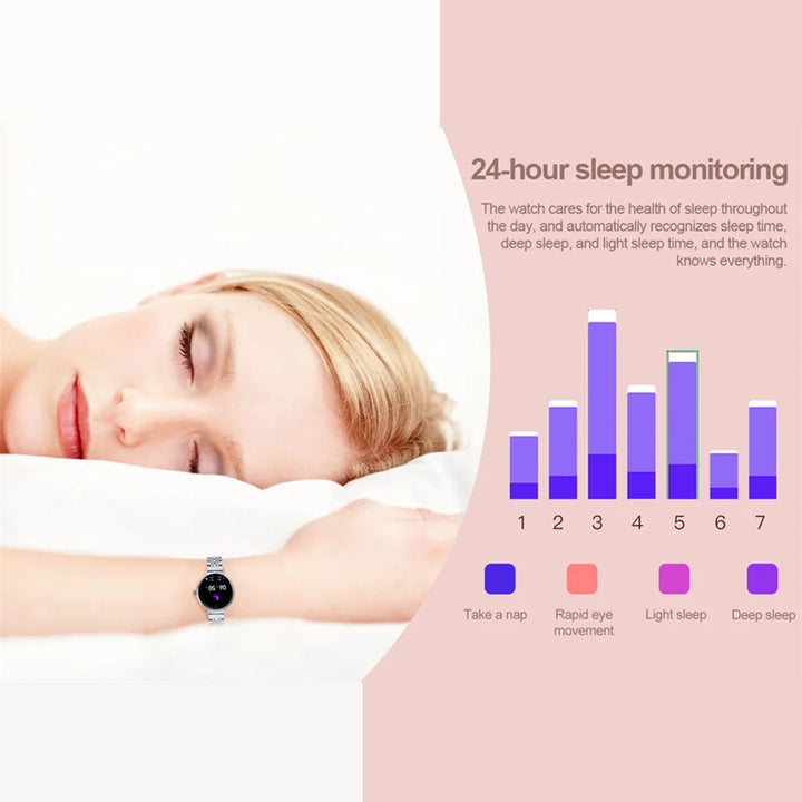 Premium Luxury Women's Smartwatch – Heart Rate, Blood Oxygen, Sleep Monitoring, Bluetooth Call, Diamond Bracelet, 1.32" HD Display, IP67 Waterproof, Fitness Tracker, Multi-Sport Modes