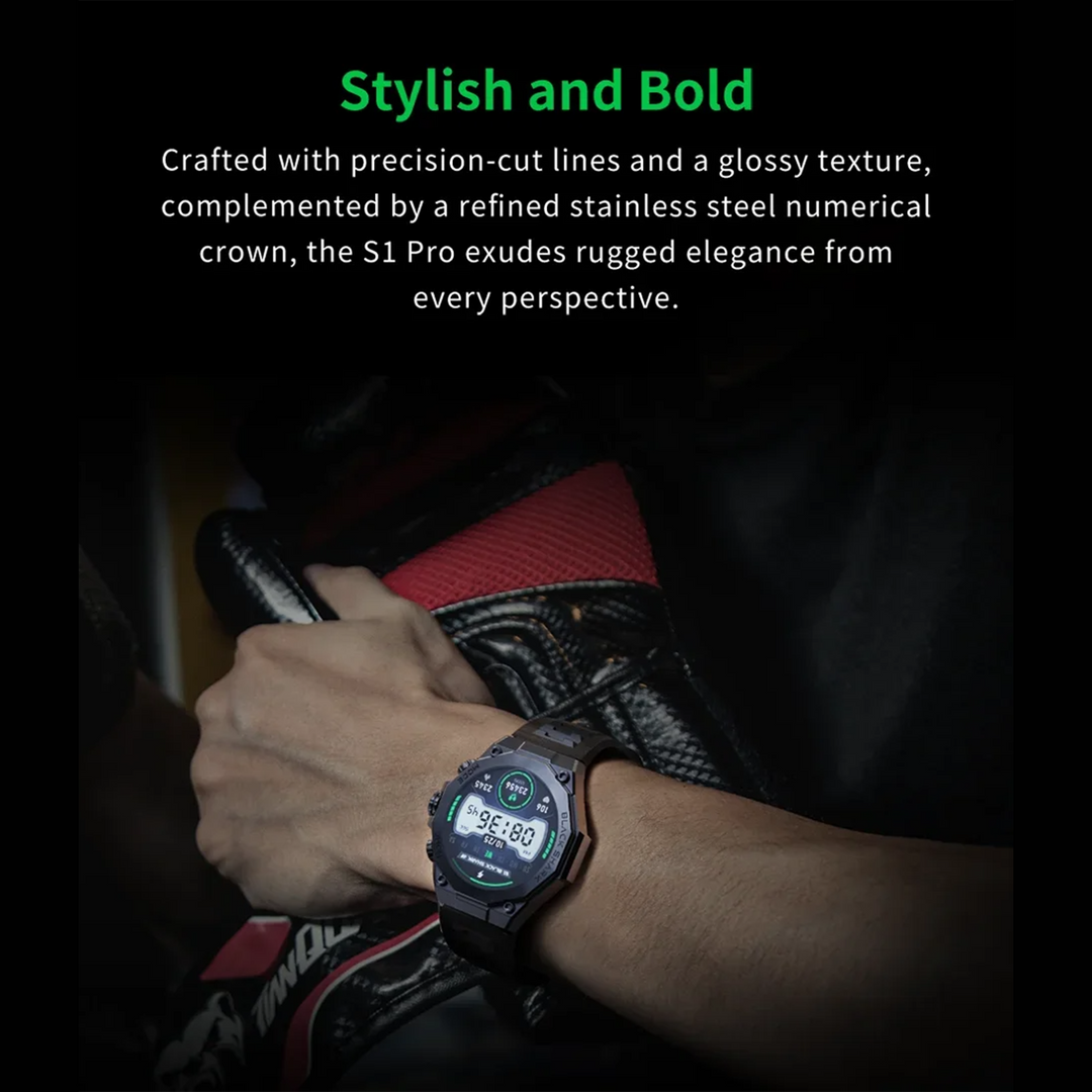 Premium Smartwatch for Men & Women – 1.43" AMOLED Display, GPS, 100+ Sports Modes, 21 Days Battery Life, 5ATM Waterproof, Wireless Charging, AI Voice Assistant, Global Version