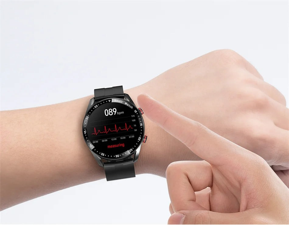 Premium Smartwatch for Men – Full Circle Touch Screen, Bluetooth Call, Waterproof, Heart Rate & Blood Pressure Monitoring, Sports Activity Tracker