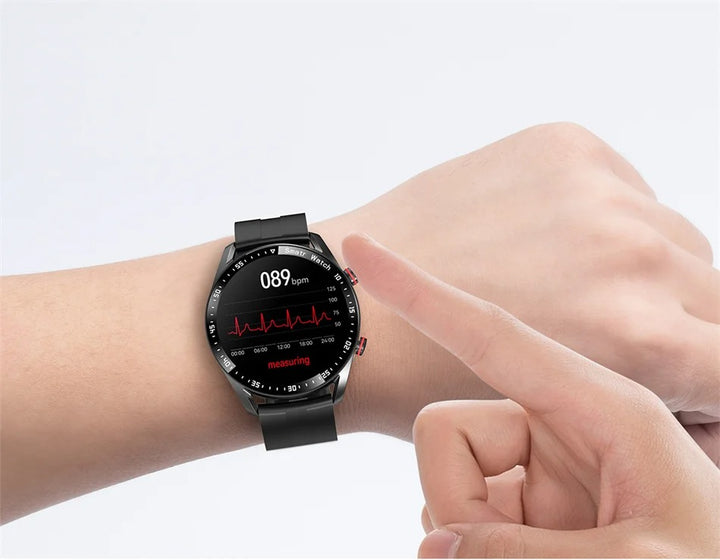 Premium Smartwatch for Men – Full Circle Touch Screen, Bluetooth Call, Waterproof, Heart Rate & Blood Pressure Monitoring, Sports Activity Tracker
