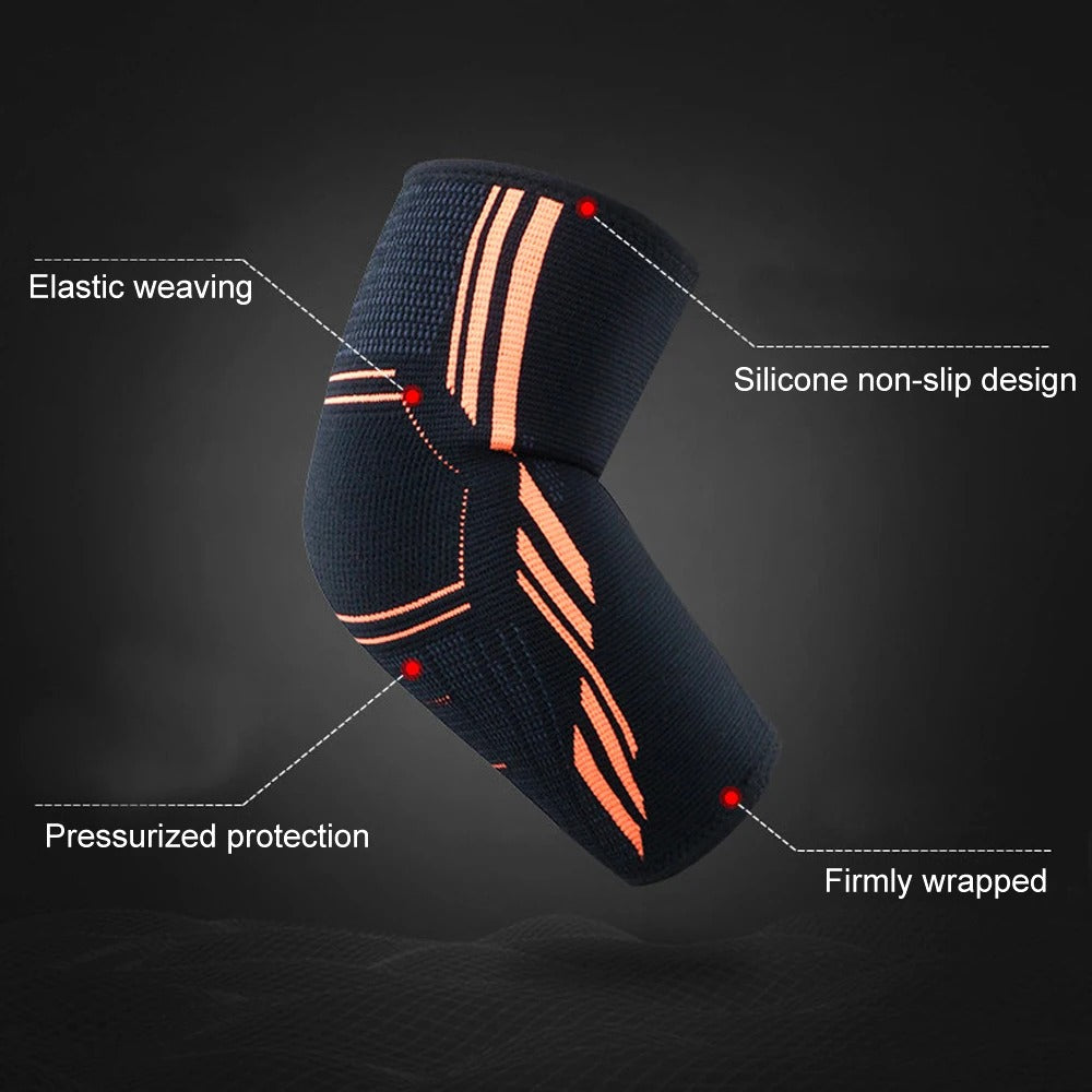 Premium Elbow Support Brace for Sports, Tennis, Golf & Basketball - Elastic Compression Sleeve, Anti-Slip Design for Elbow Pain Relief, Arthritis & Tendonitis Protection, Unisex, 1PC