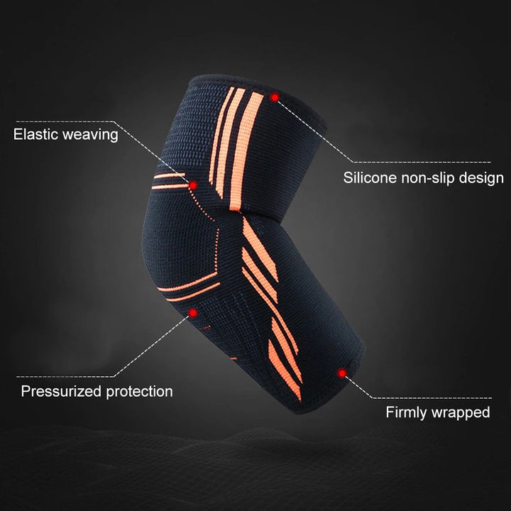 Premium Elbow Support Brace for Sports, Tennis, Golf & Basketball - Elastic Compression Sleeve, Anti-Slip Design for Elbow Pain Relief, Arthritis & Tendonitis Protection, Unisex, 1PC