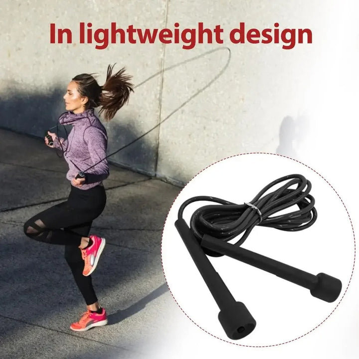 Premium PVC Skipping Rope – Adjustable Length Jump Rope for Fitness Training, Weight Loss, and Cardio Exercise, 2.3m Long, Soft & Lightweight, Durable 4mm Diameter Cable