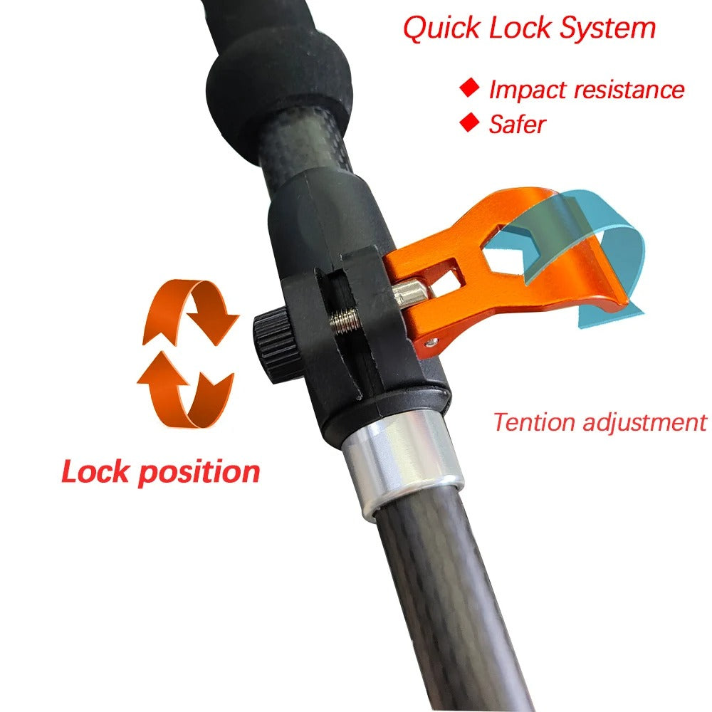 Premium Ultralight Folding Trekking Pole – Adjustable Telescopic Walking Stick, Aviation-Grade Aluminum Alloy, EVA Anti-Slip Handle, Portable for Hiking, Camping, and Outdoor Adventures