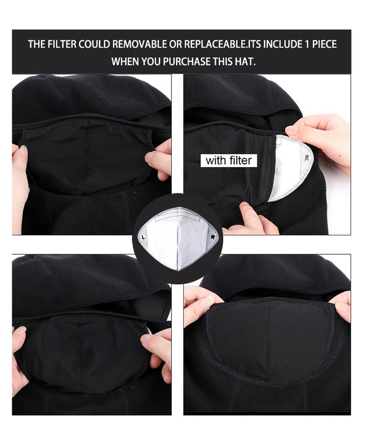 Premium Winter Cycling Face Mask – Fleece Thermal Balaclava, Windproof Ski Mask, Snowboard Cap, Adjustable Drawstring, Nylon Lycra for Ultimate Warmth and Comfort