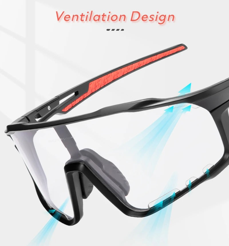 Premium Photochromic Cycling Sunglasses for Men & Women – UV400 Protection, Adjustable Lenses, Sports Eyewear for Running, MTB, Bike, Road Cycling & Driving