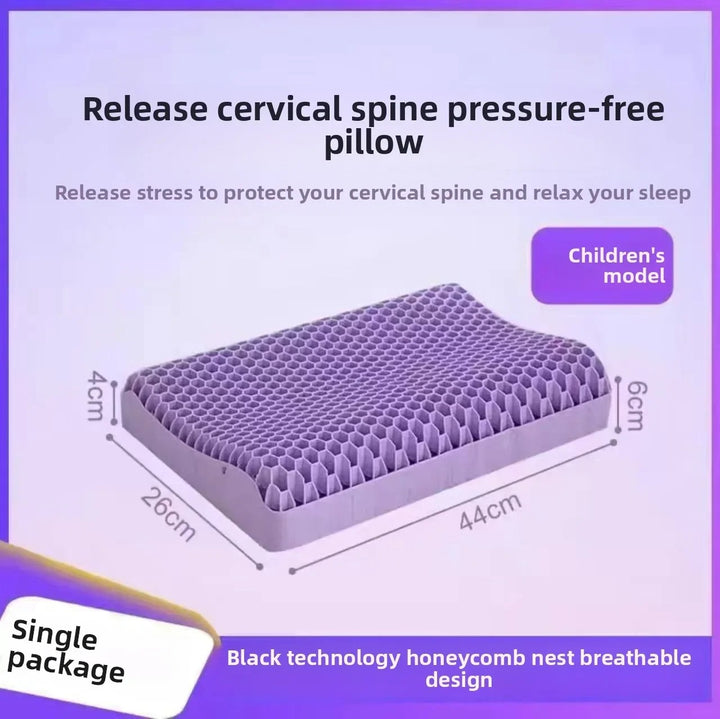 Premium Pectin Pillow – Breathable TPE Zero Pressure Cervical Neck Pillow – Washable Latex Adult Pillow for Neck Pain Relief and Comfort