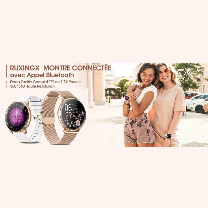 Premium Smartwatch for Women – Wireless Call/Dial, 19 Sports Modes, Sleep Monitoring, Music Player, Pedometer, Female Functions, Perfect Birthday Gift