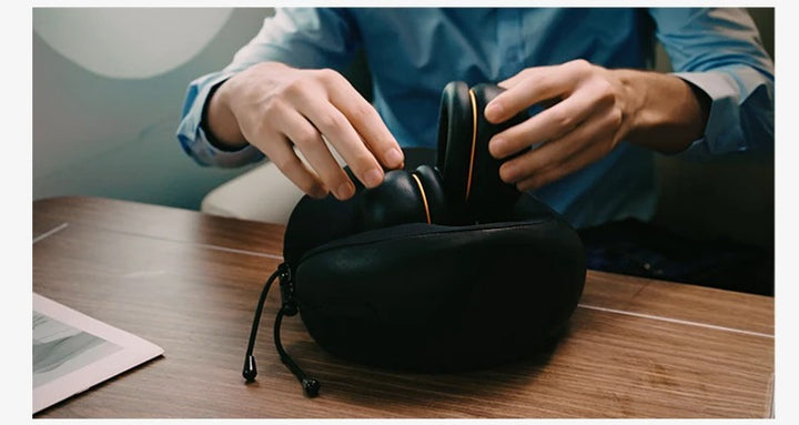 Premium U-Shaped Travel Neck Pillow – Noise Cancelling Memory Foam – Breathable Skin-Friendly Fabric – Detachable Earmuffs for Enhanced Comfort – Portable & Supportive for Travel, Office, and Home