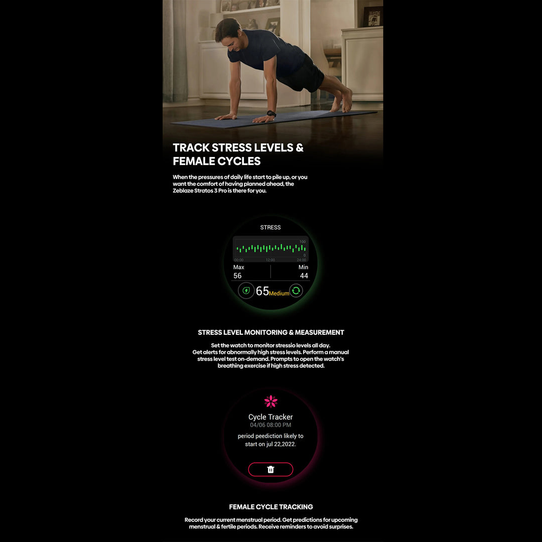 Premium GPS Sports Smartwatch for Men - 1.43” AMOLED, Built-in GPS, 100+ Sports Modes, Health Tracking, 18-Day Battery, Waterproof, Bluetooth Calls